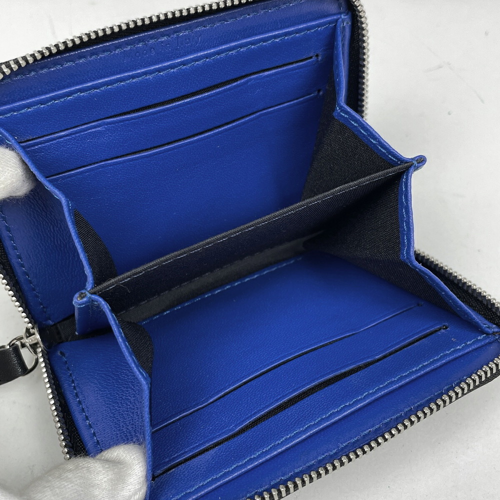 Celine zipper leather logo black card Wallet round - Picture 5 of 5